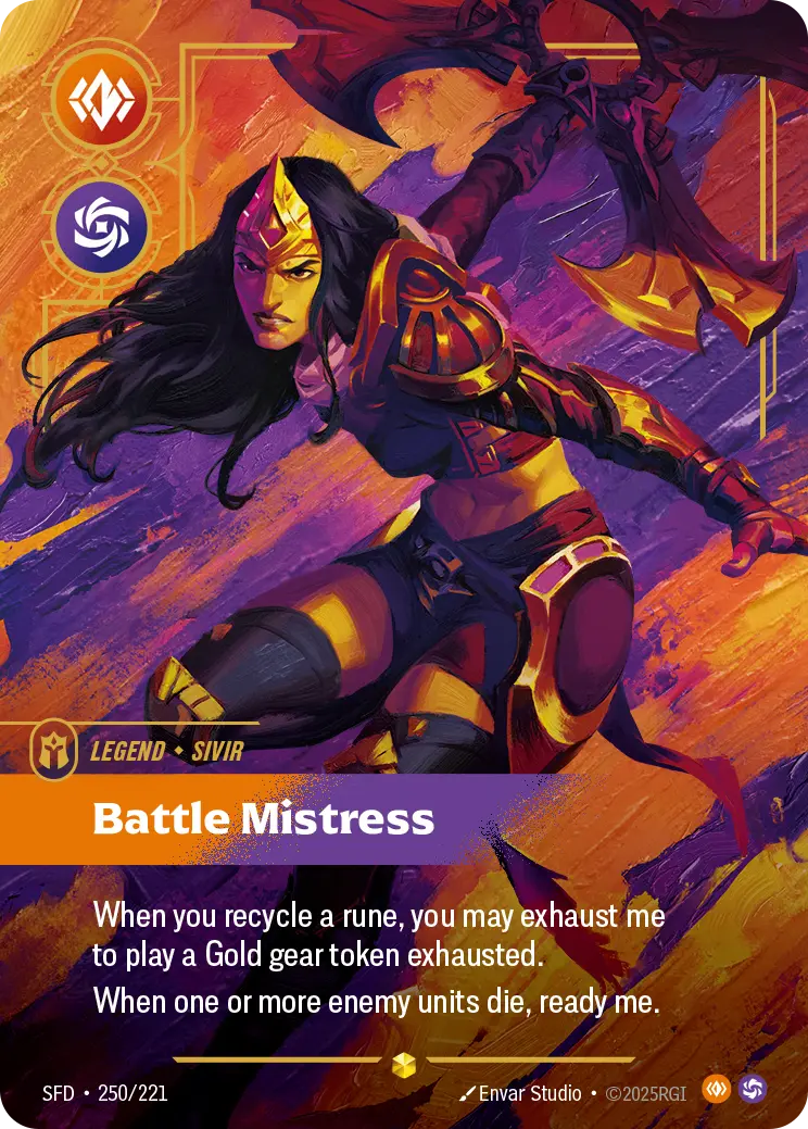 Sivir - Battle Mistress (Overnumbered) - 250/221 (SFD) Showcase