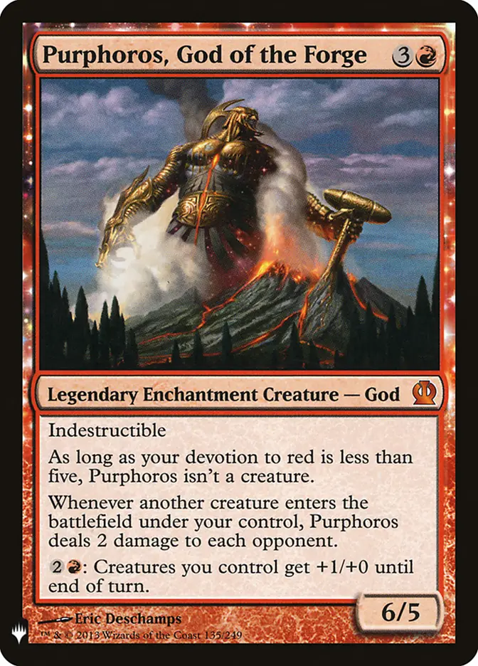 Purphoros, God of the Forge (THS-M-List) Heavy Play