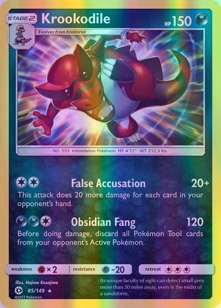 Krookodile - 085/149 (SM01) Holo Rare - Near Mint Reverse Holofoil