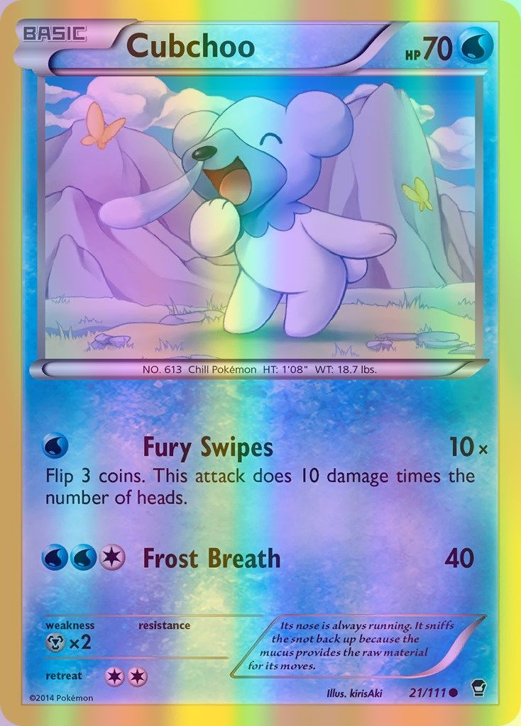 Cubchoo - 021/111 (FFI) Common - Near Mint Reverse Holofoil