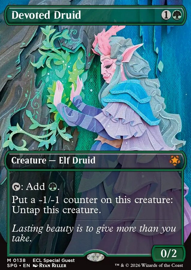 Devoted Druid [ #0138 Borderless ] (SPG-M)