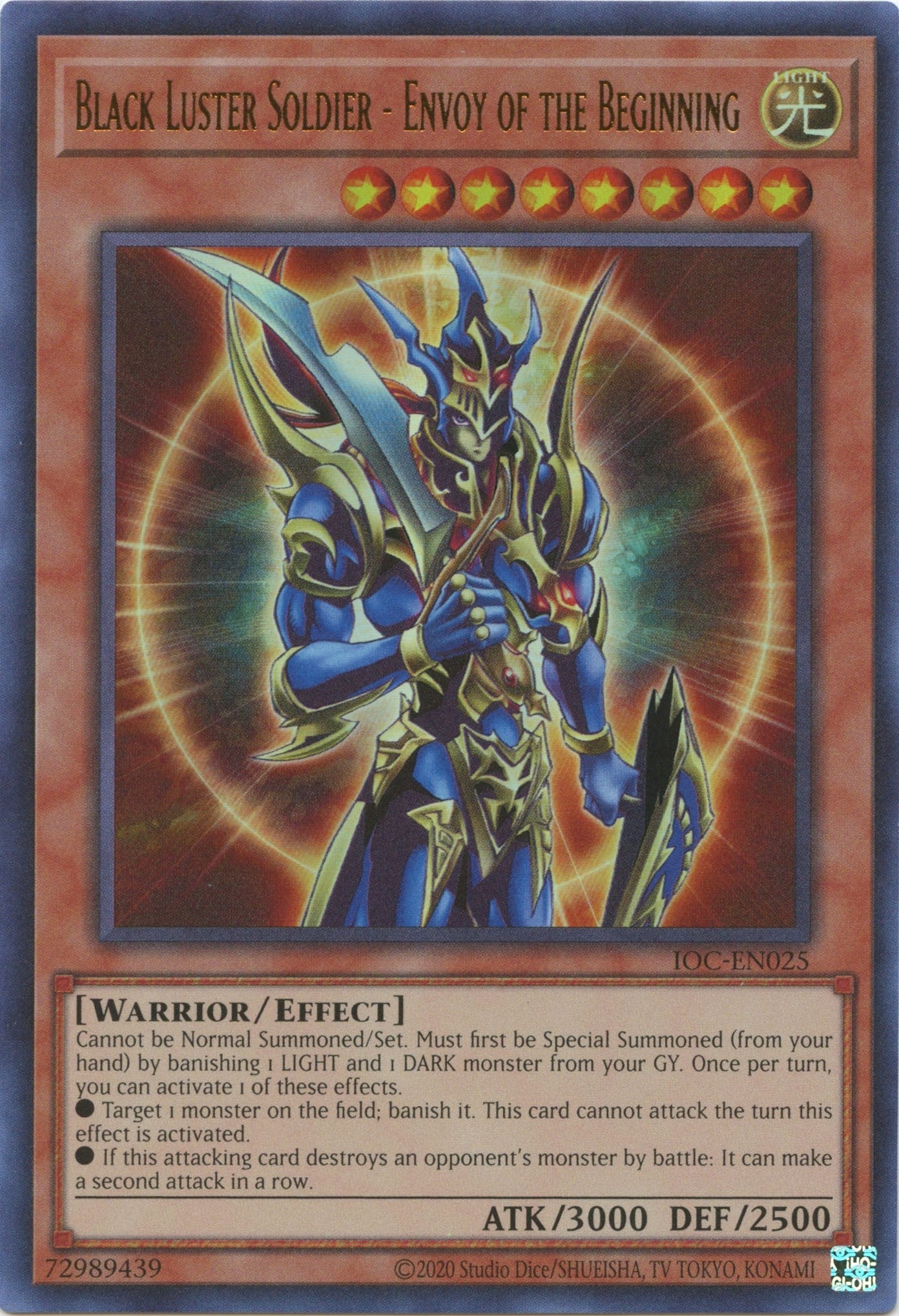 Black Luster Soldier - Envoy of the Beginning (IOC-025) Ultra Rare - Limited Edition
