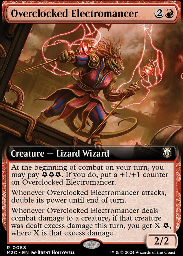 Overclocked Electromancer [#0058 Extended Art Ripple Foil] (M3C-R)
