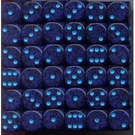 CHX25707: Speckled - 16mm D6 Cobalt (12)
