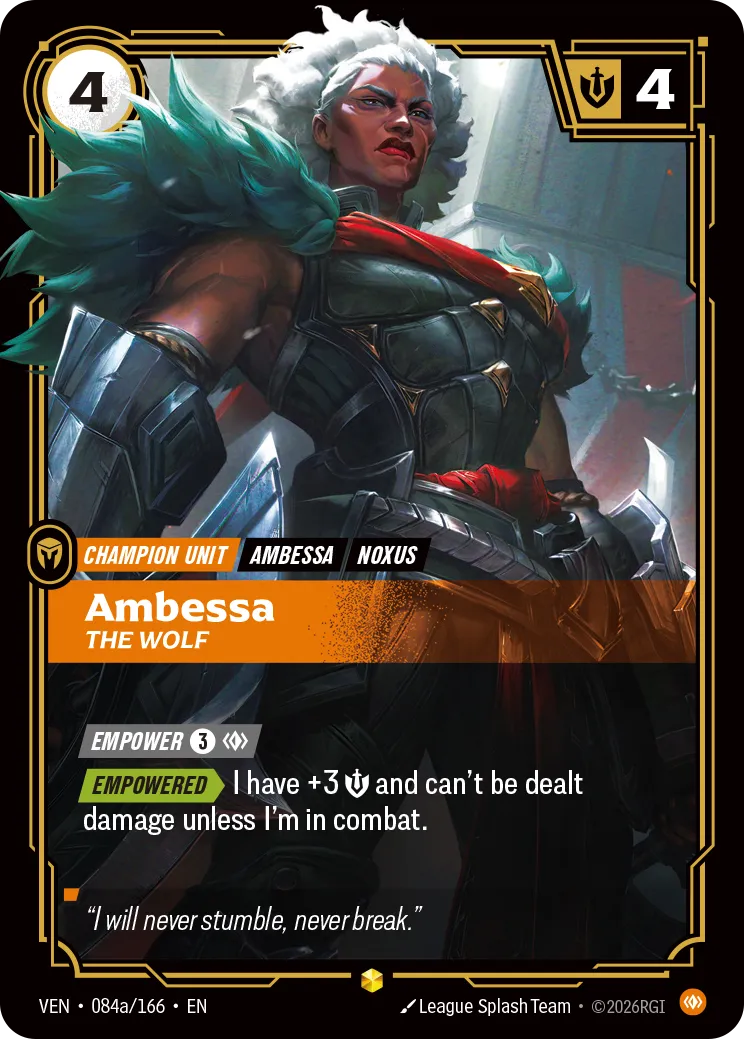 Ambessa, The Wolf (Alternate Art) - 084a/166 (VEN) Rare