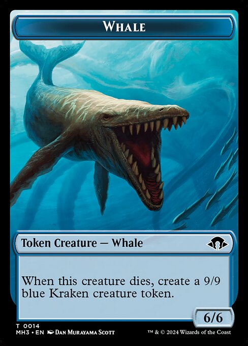 Phyrexian Germ Token [#0016] (MH3-T-Foil) // Whale Token [#0014] (MH3-T-Foil)
