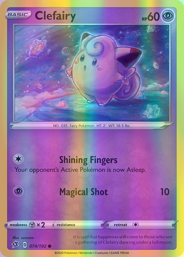 Clefairy - 074/192 (SWSH02) Common - Near Mint Reverse Holofoil