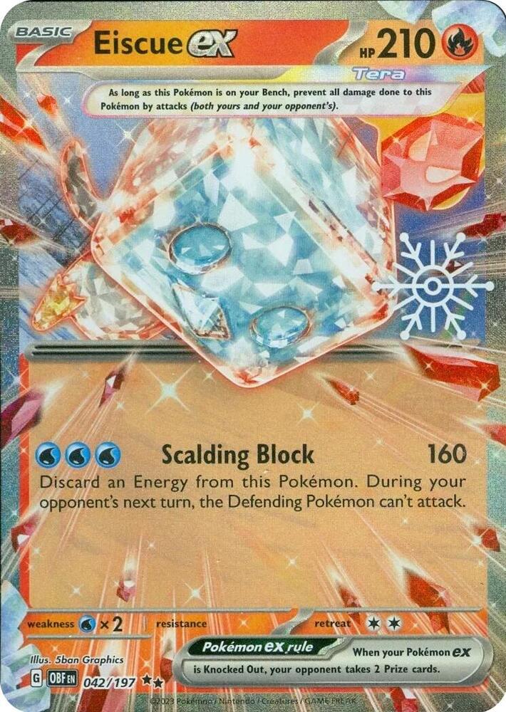 Eiscue ex - 042/197 (MCAP) Double Rare - Near Mint  Holofoil (Holiday Calendar Exclusive)