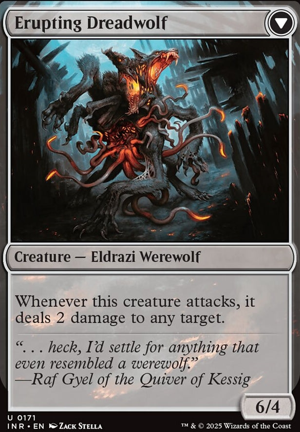 Smoldering Werewolf // Erupting Dreadwolf [ #0171 ] (INR-U)
