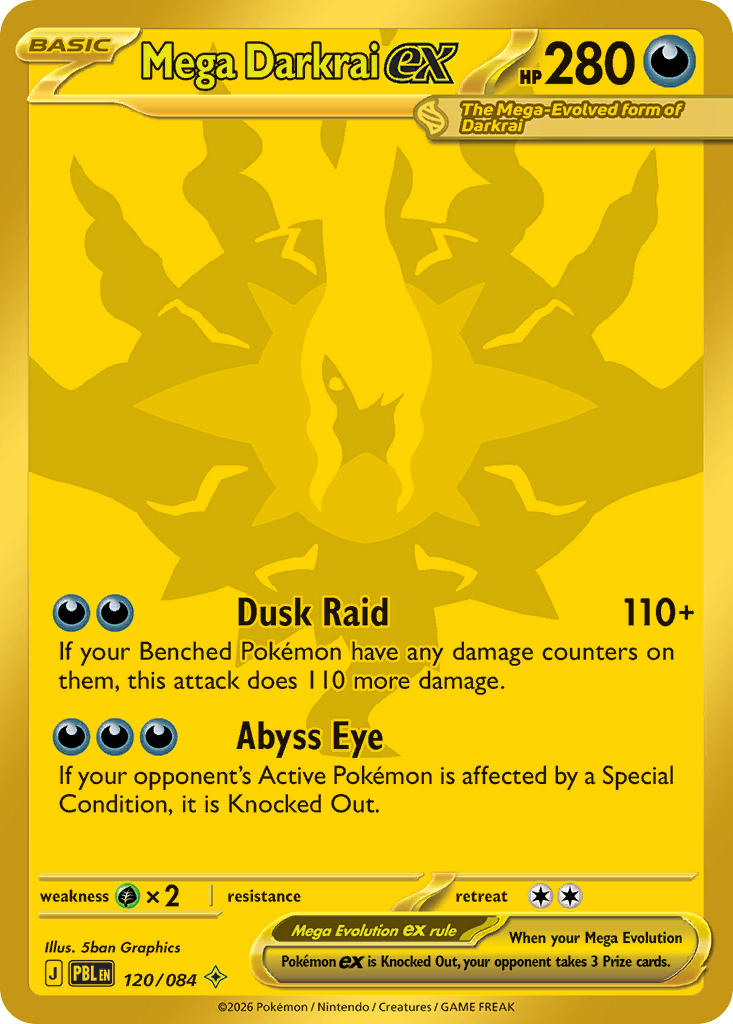 Mega Darkrai ex - 120/084 (PBL) Mega Hyper Rare