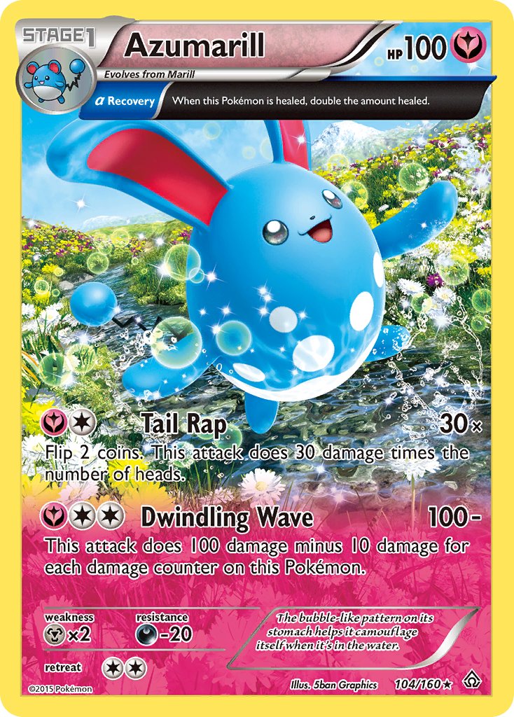 Azumarill (Alpha) - 104/160 (PRC) Holo Rare - Near Mint Holofoil