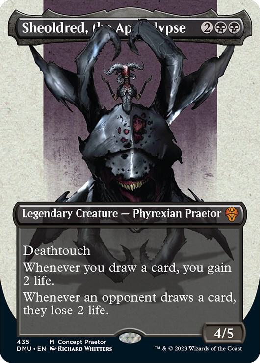 Sheoldred, the Apocalypse [#435 Alternate-Art Borderless] (BMU/ONE-M-FOIL)