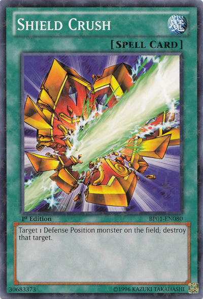 Shield Crush (Starfoil) (BP01-EN080) Starfoil Rare - Near Mint 1st Edition