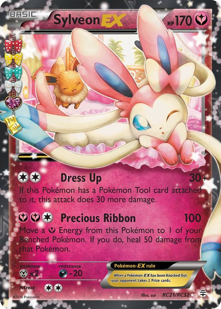 Sylveon EX - RC21/RC32 (GEN:RC) Ultra Rare - Light Play Holofoil