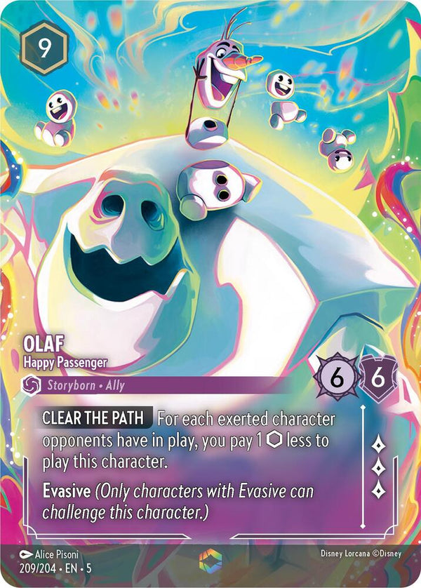 Olaf - Happy Passenger  (Shimmering Skies 209/204) Enchanted - Near Mint Holofoil