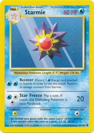 Starmie - 064/102 (BS) Common - Near Mint