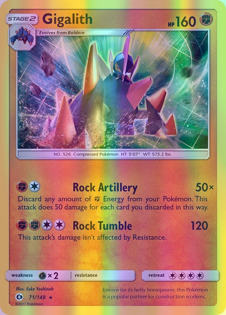 Gigalith - 071/149 (SM01) Holo Rare - Near Mint Reverse Holofoil