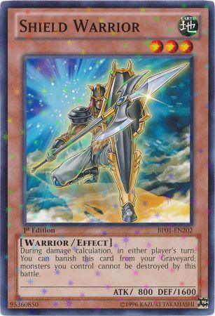 Shield Warrior (Starfoil) (BP01-EN202) Starfoil Rare - Near Mint 1st Edition