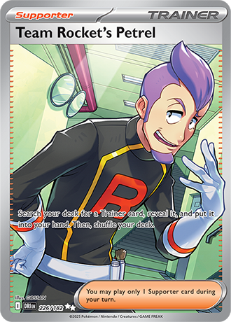 Team Rocket's Petrel - 226/182 (DRI) Ultra Rare