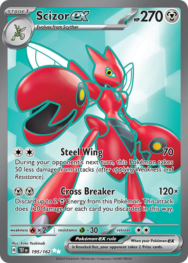 Scizor ex - 195/162 (TEF) Ultra Rare - Near Mint Holofoil