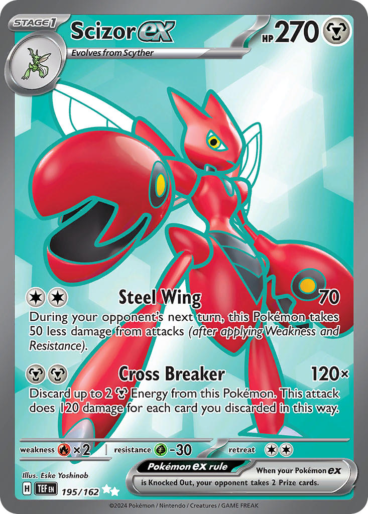 Scizor ex - 195/162 (TEF) Ultra Rare - Near Mint Holofoil