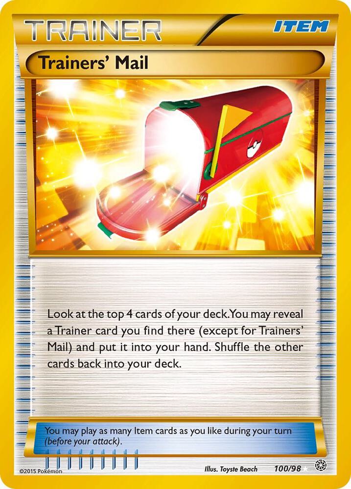 Trainers' Mail (Secret) - 100/098 (AOR) Secret Rare - Moderate Play Holofoil