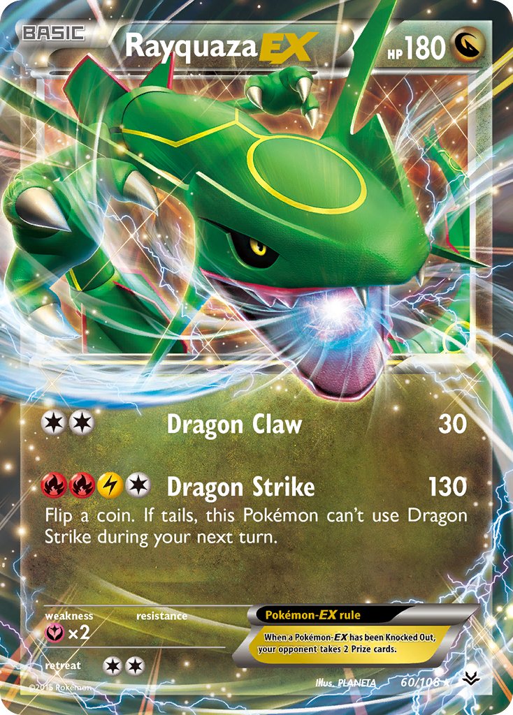 Rayquaza EX - 060/108 (ROS) Ultra Rare - Near Mint Holofoil