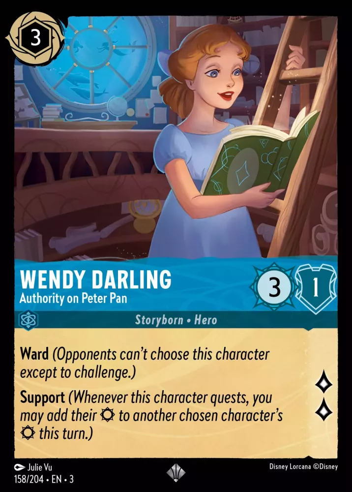 Wendy Darling - Authority on Peter Pan (Into the Inklands 158/204) Super Rare - Near Mint