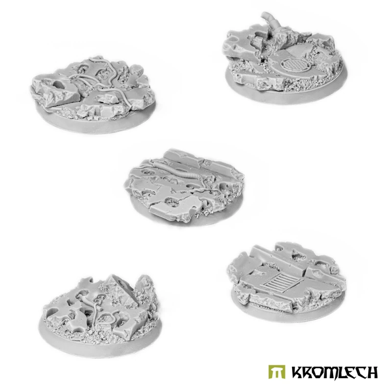 Kromlech KRRB053: Concrete Slabs Round 40mm Set 2 (5)