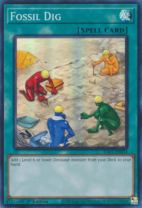 Fossil Dig (RA01-EN053) Secret Rare - Near Mint 1st Edition