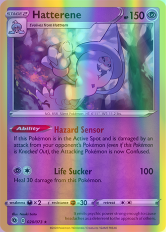 Hatterene - 20/73 (CHP) Holo Rare - Near Mint Reverse Holofoil