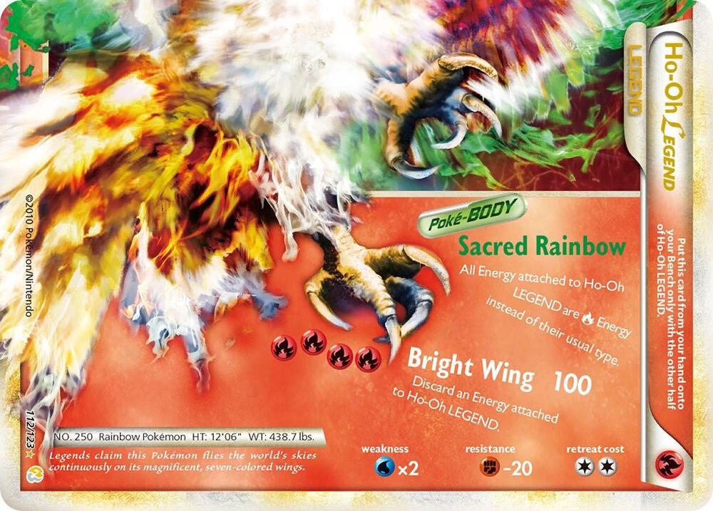 Ho-Oh Legend - 112/123 [Bottom] (HS) Ultra Rare - Damaged Holofoil