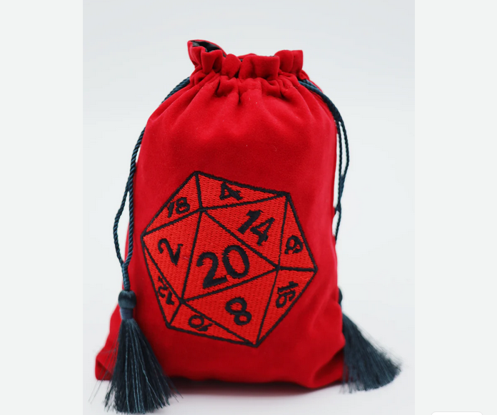 Dice Bag - Red D20