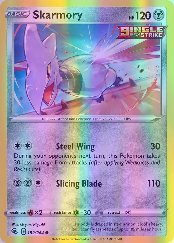 Skarmory - 182/264 (SWSH08) Common - Near Mint Reverse Holofoil