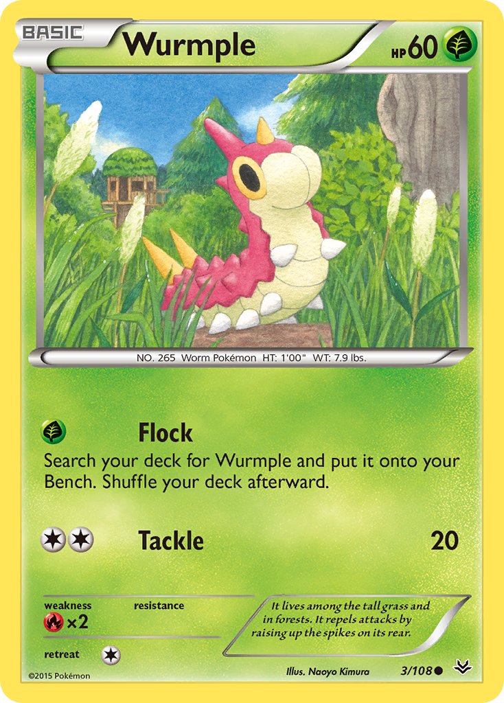 Wurmple - 003/108 (ROS) Common - Near Mint