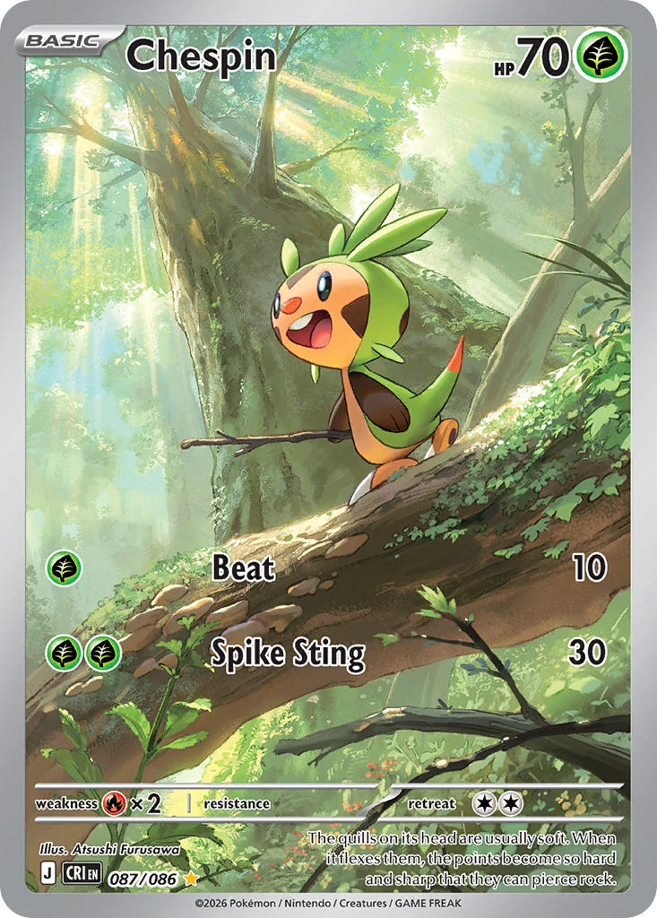Chespin - 087/086 (CRI) Illustration Rare