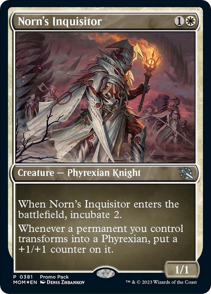 Norn's Inquisitor [#0381 FNM Style] (MOM-U-FOIL)