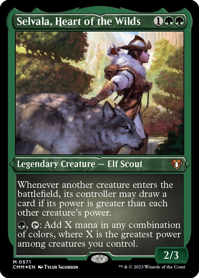 Selvala, Heart of the Wilds [#0571 Etched Foil] (CMM-M)