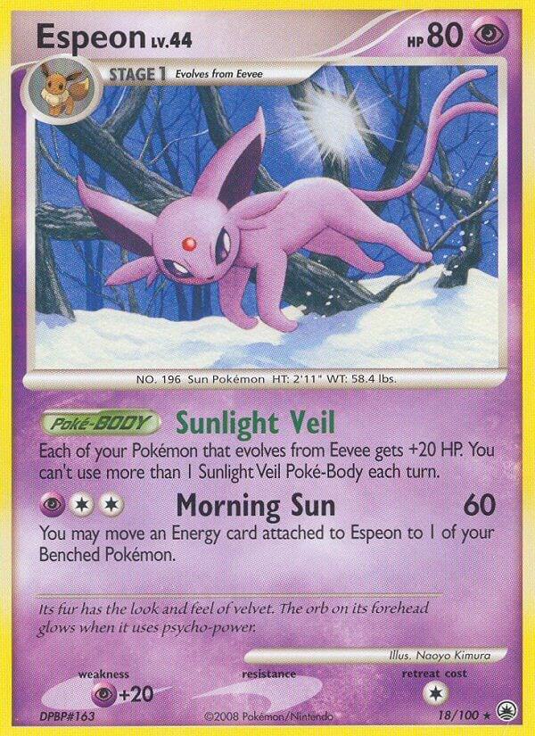 Espeon LV.44 - 18/100 (MD) Rare - Heavy Play
