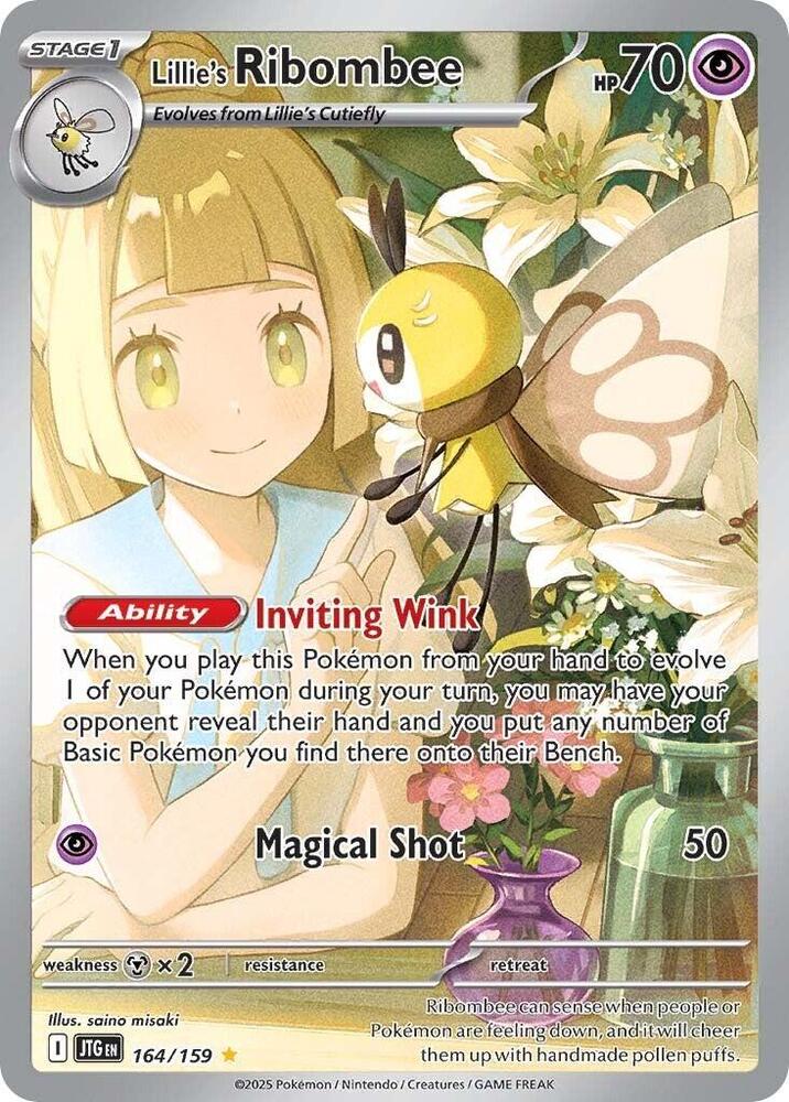 Lillie's Ribombee - 164/159 (JTG) Illustration Rare