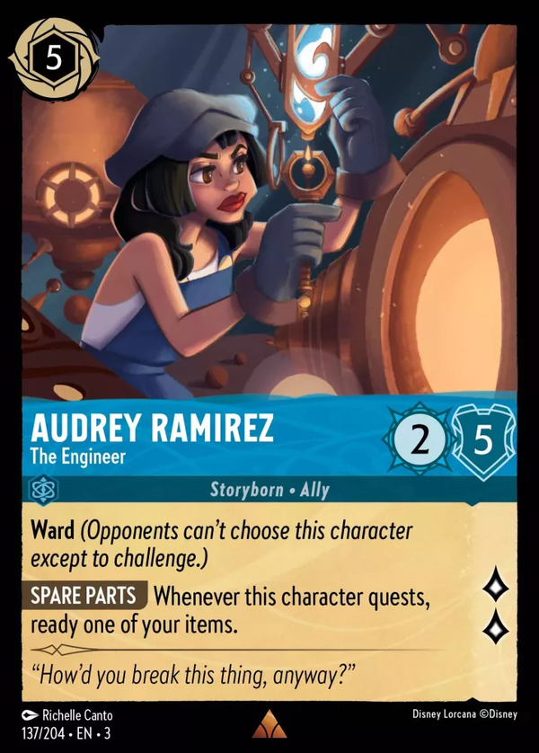 Audrey Ramirez - The Engineer (Into the Inklands 137/204) Rare - Near Mint