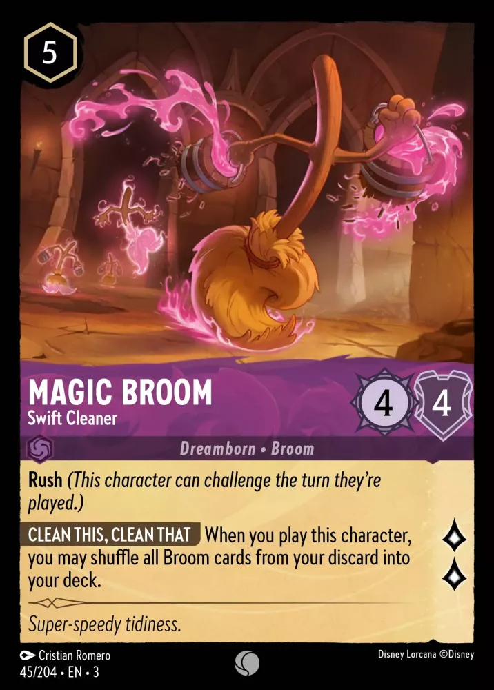 Magic Broom - Swift Cleaner (Into the Inklands 045/204) Common - Near Mint