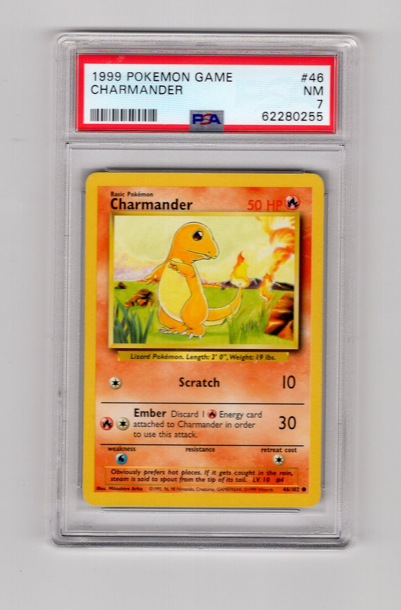 Charmander - 046/102 (BS) Common - Unlimited Light Play (Graded - PSA 7)