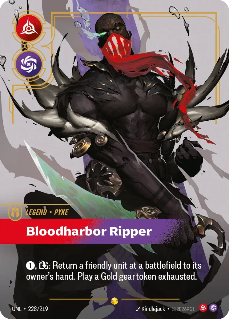 Pyke - Bloodharbor Ripper (Overnumbered) - 228/219 (UNL)  Showcase