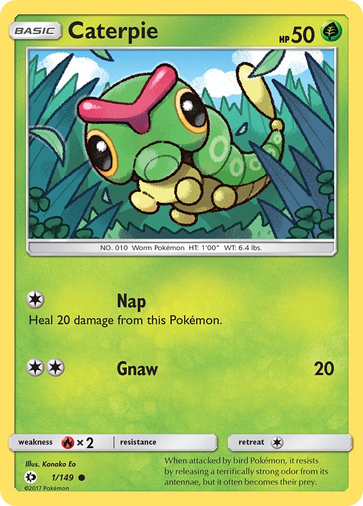 Caterpie - 001/149 (SM01) Common - Near Mint