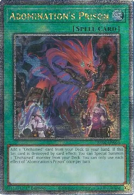 Abomination's Prison (RA02-EN064) Quarter Century Secret Rare - Near Mint 1st Edition