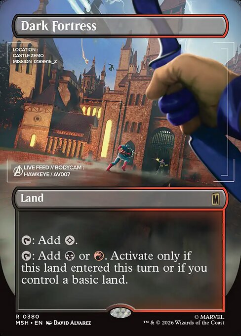 Dark Fortress [ #0380 Borderless Dual Lands ] (MSH-R)