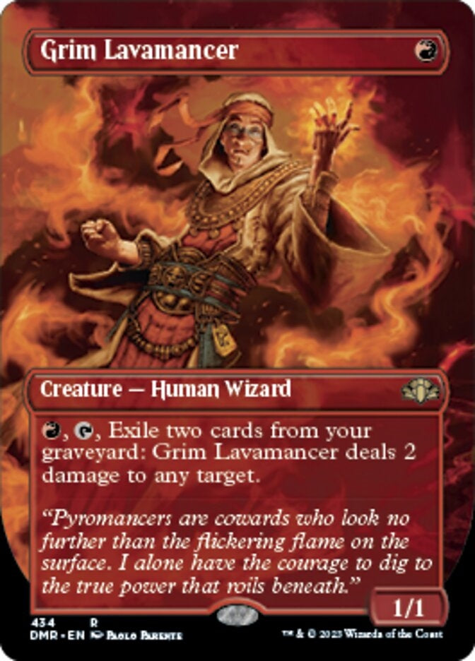 Grim Lavamancer [#434 Alternate Art Borderless] (DMR-R)