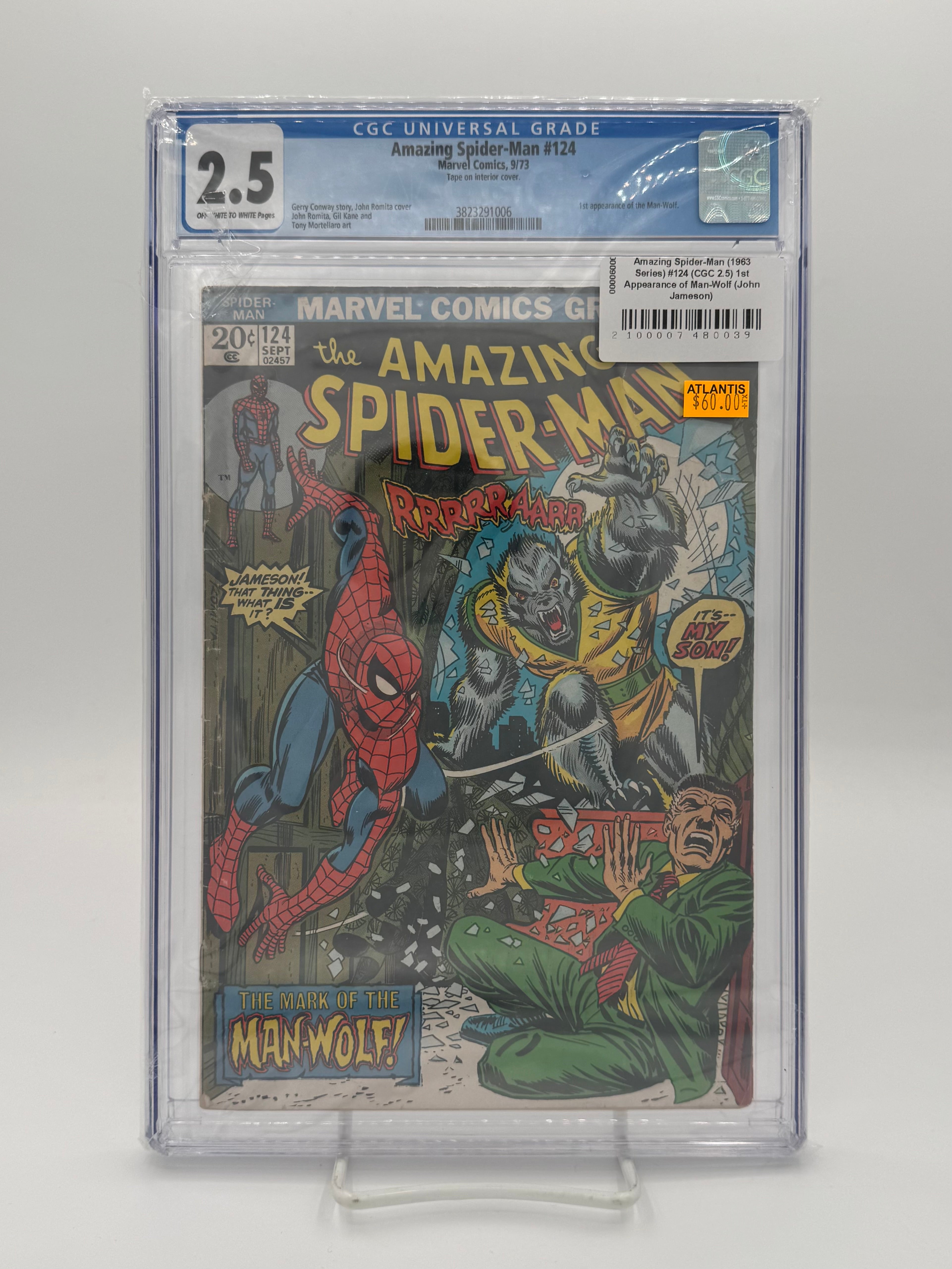 Amazing Spider-Man (1963 Series) #124 (CGC 2.5) 1st Appearance of Man-Wolf (John Jameson)