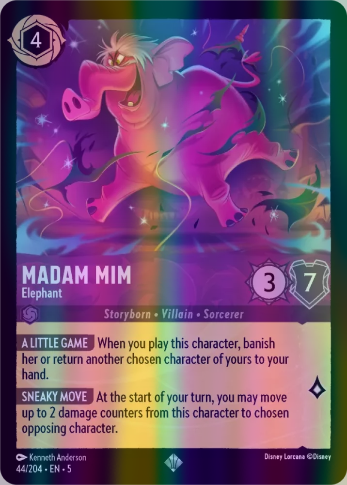 Madam Mim - Elephant (Shimmering Skies 044/204) Super Rare - Near Mint Cold Foil